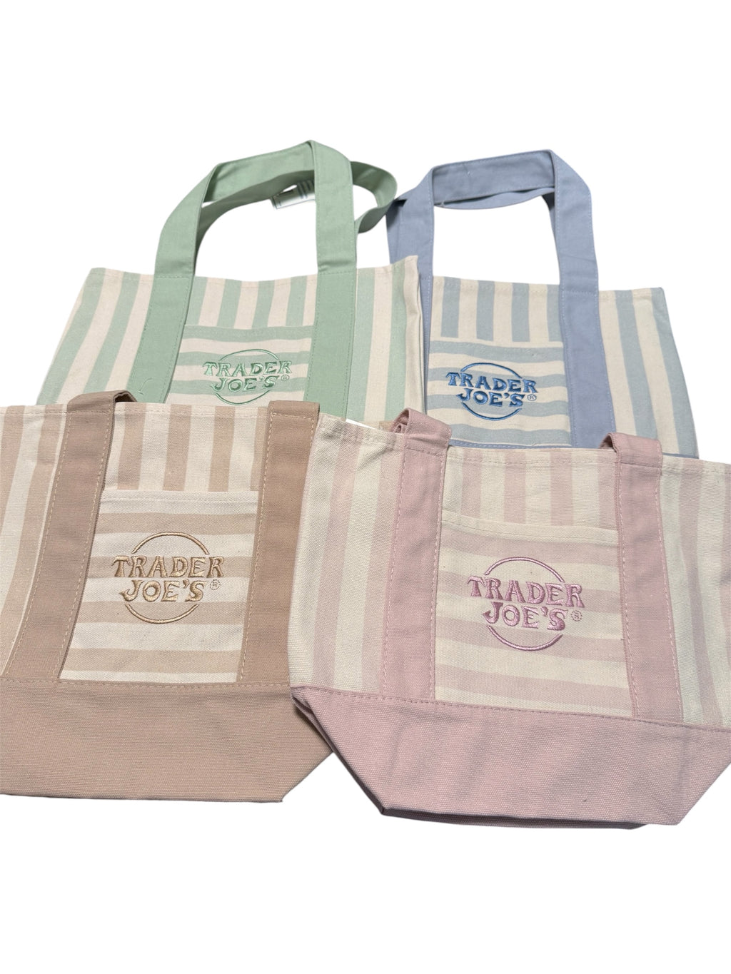 Trader Joes Striped Reusable Tote Bag