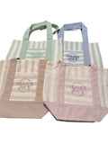Trader Joes Striped Reusable Tote Bag